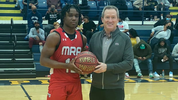 MRA senior Josh Hubbard earned MVP honors at Monday's Rumble In the South event in Clinton as the Patriots knocked off Murrah. (Photo by Tyler Cleveland)