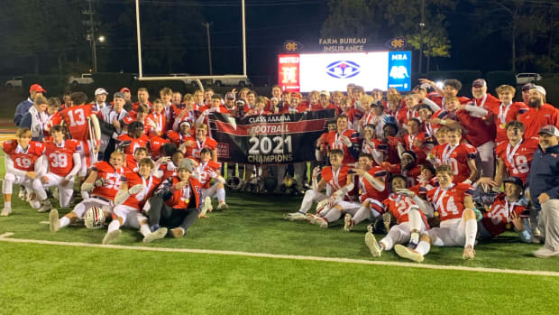 The Madison-Ridgeland Academy Patriots took home the MAIS Class 6A Championship for the third year in a row. (Photo by Brandon Shields)
