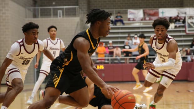 Texas boys high school basketball - Xavier Miller helped Plano East hold off rival Lewisville for a 73-68 win on January 27, 2023.