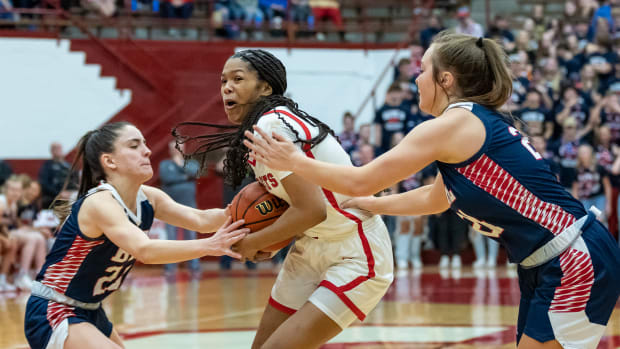 Bedford North Lawrence vs Lawrence North Indiana girls basketball February 18 2023 Julie L Brown 15494