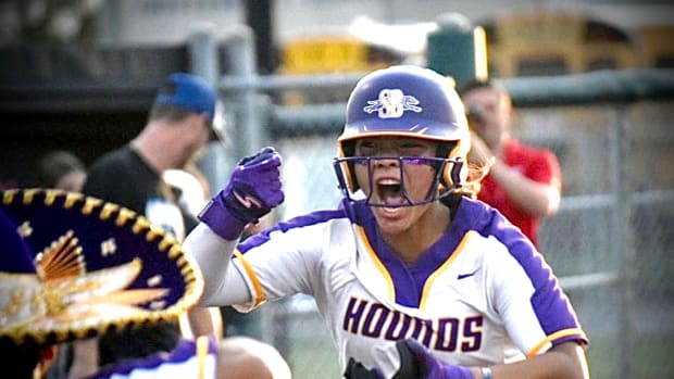 Amira Rodriguez hit two grand slams in one playoff series for San Benito in 2023.