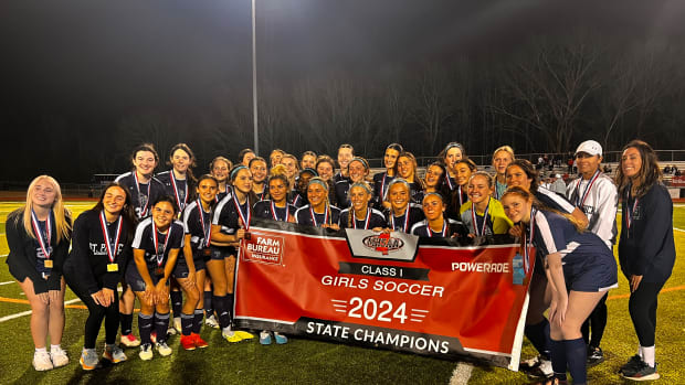 The St. Patrick Fighting Irish girls soccer team defeated Tupelo Christian Prep 7-0 to win the 2024 MHSAA Class 1 State Championship at Madison Central.