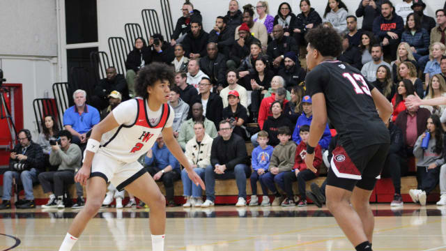 Harvard-Westlake defeated Corona Centennial 61-51 in the opening game of Open Division pool play on Friday, Feb. 9, 2024.