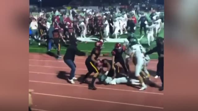 A fight between Oxnard Pacifica and Oxnard High broke out after its game on Friday, Oct. 27, 2023.