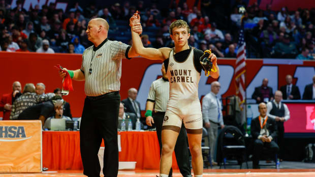 Mount Carmel's Sergio Lemley, headed to Michigan next year, finished his career with four state championships