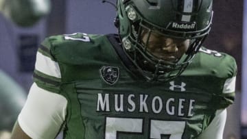 Muskogee 2024 OL Wesley Harvey follows the plan, transforms himself and becomes a force