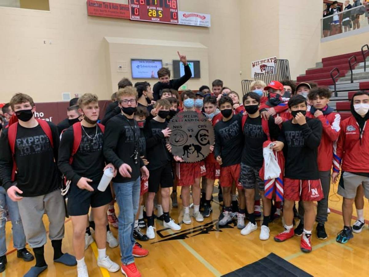 Nampa went undefeated in conference duals for the first time in 16 years.