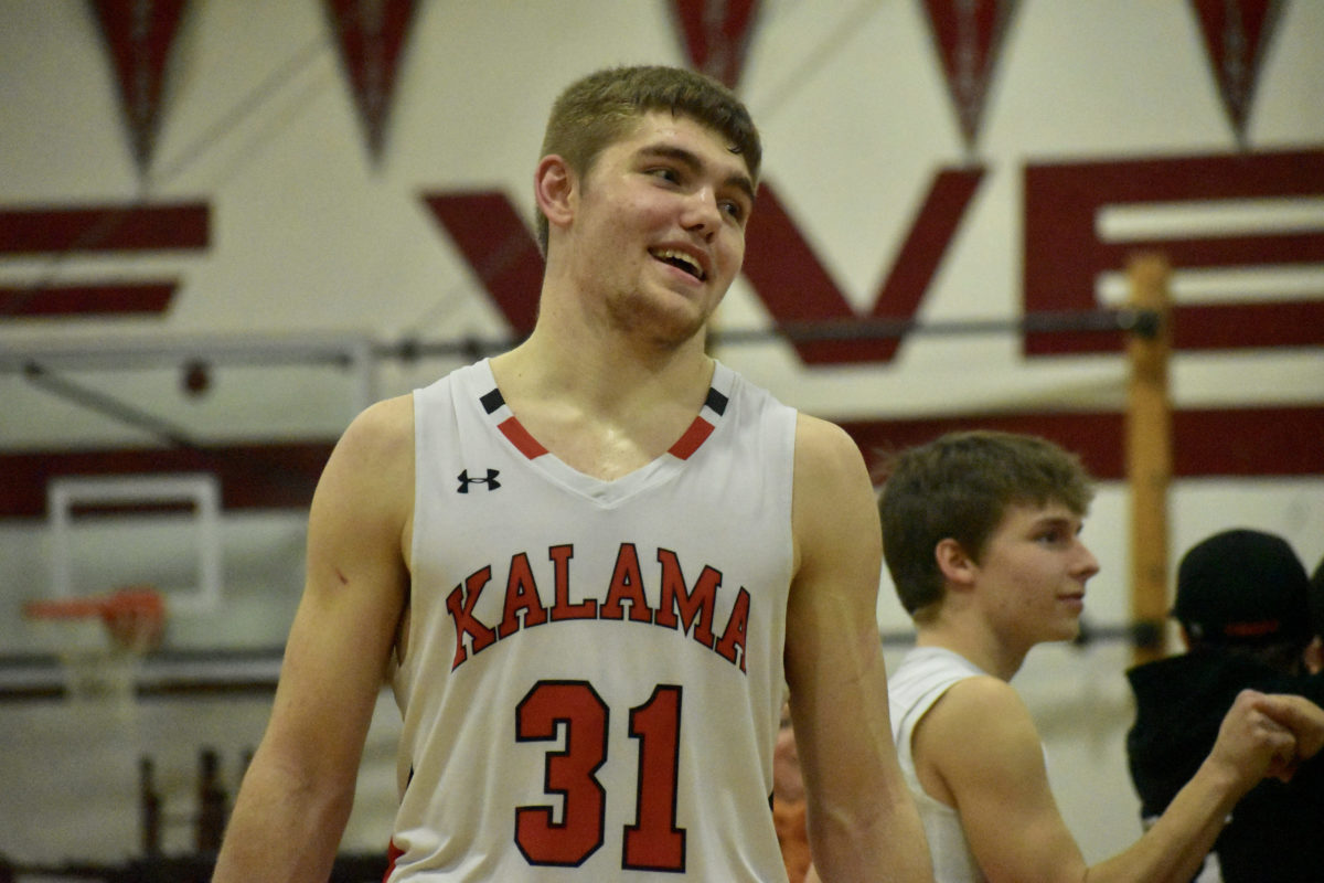 Jackson Esary smiles after leading Kalama to a second straight district title.