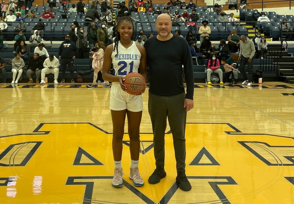 Meridian's Debreasha Powe was named player of the game after Meridian's blowout win over Olive Branch in the Rumble in the South showcase event Saturday in Clinton. (Photo by Brandon Shields)