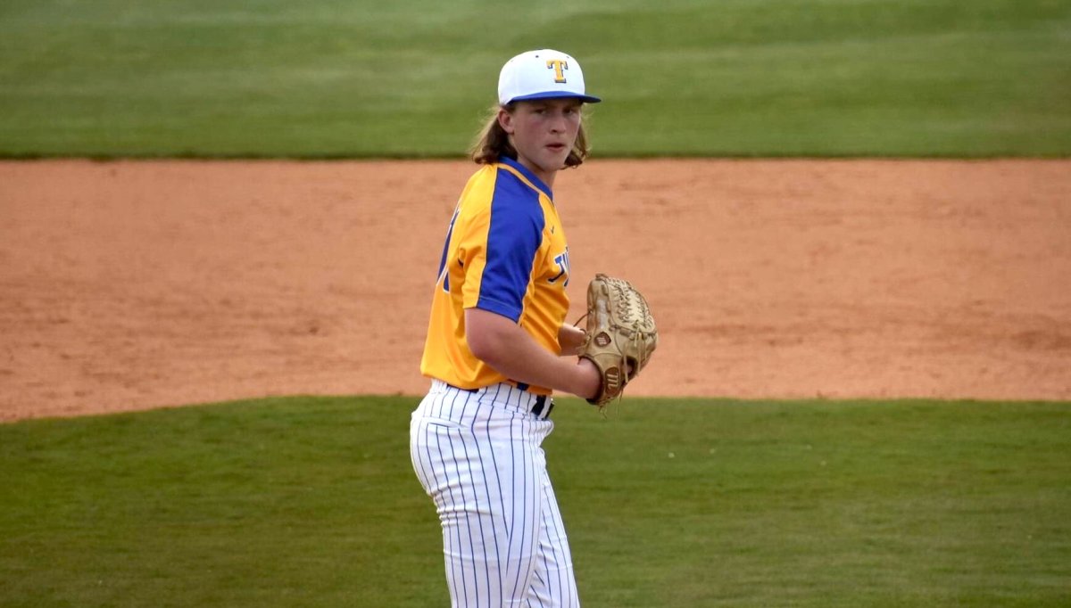Tupelo left-hander Hunter Elliott pitches against Madison Central in the 2021 North State Championship in Madison, Miss. Photo by Keith Warren