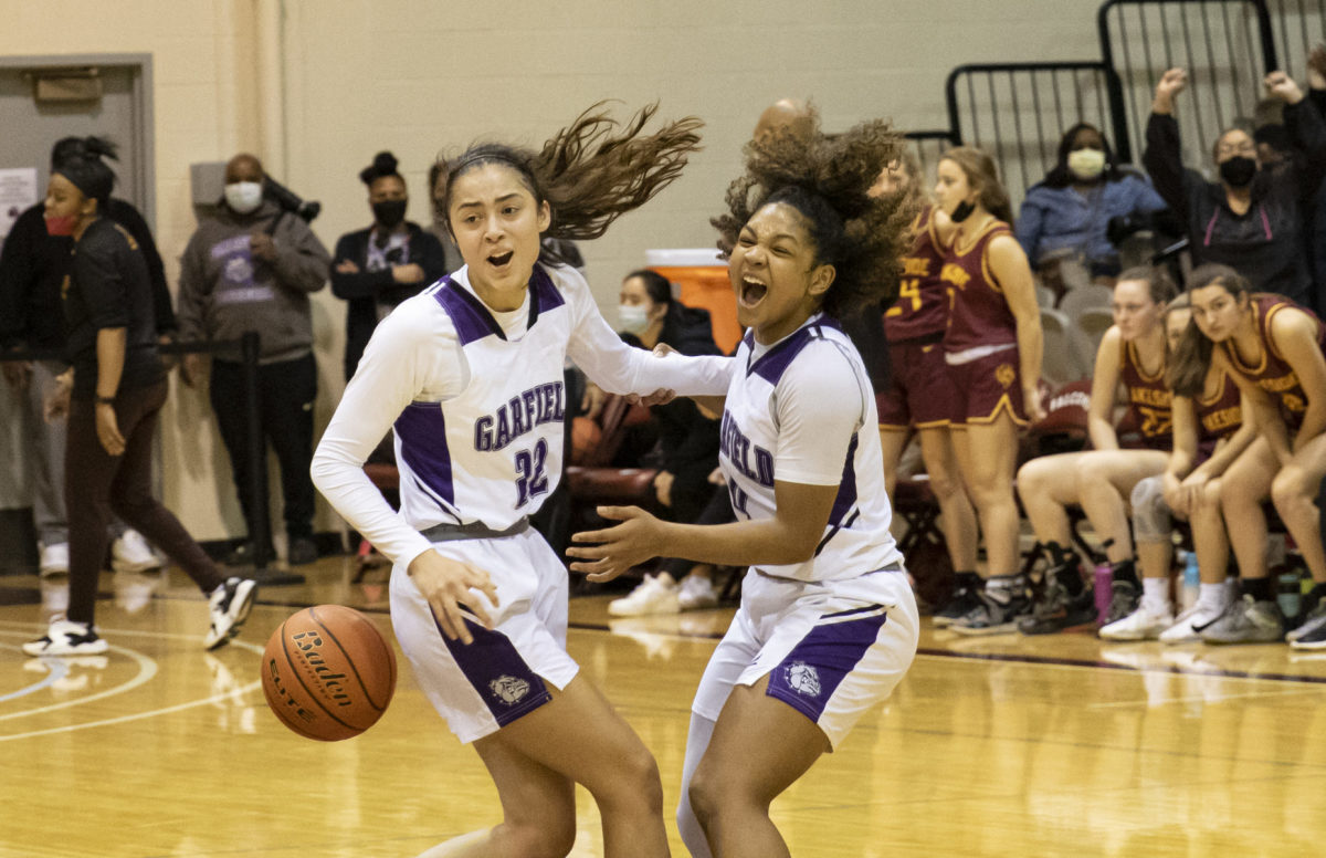 Katie Fiso, left, and Malia Samuels, right, are Garfield's top two players
