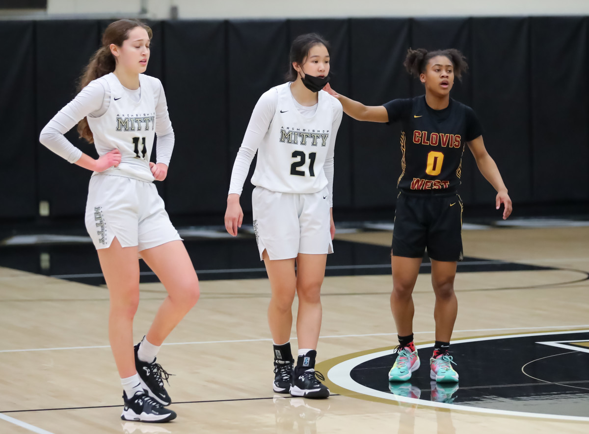 CIF NorCal Regional Open Division Girls Semifinal March 5, 2022. Clovis West vs Archbishop Mitty. Photo-Jim Malone73
