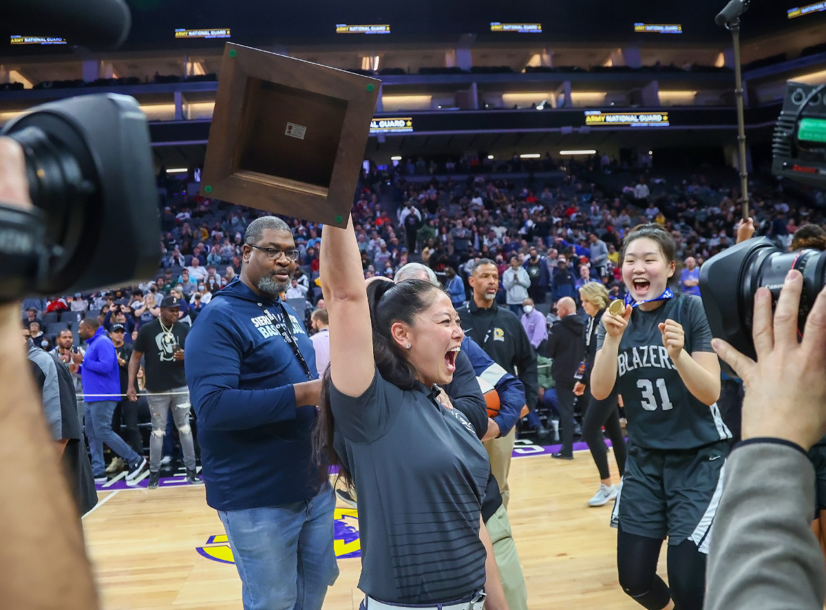 CIF State Open Division Girls Championship March 12, 2022. Sierra Canyon vs Archbishop Mitty. Photo-Ralph Thompson05