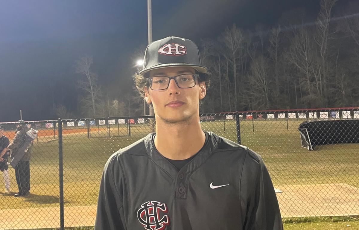 Center Hill's Landon Scruggs drove in two runs on three hits to pace the Mustangs in Thursday night's win over No. 3 West Lauderdale. (Photo by Brandon Shields)