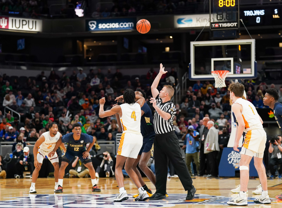 IHSAA Class 4A Boys Basketball Championship March 26, 2022. Indianapolis Cathedral vs Chesterton. Photo-Tyler Hart05