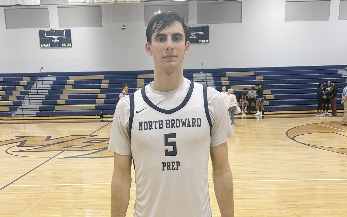 Enrico Borio had a big double-double for North Broward Prep with 25 points and 12 rebounds, Friday, as the Eagles captured their first district title in 20 years.