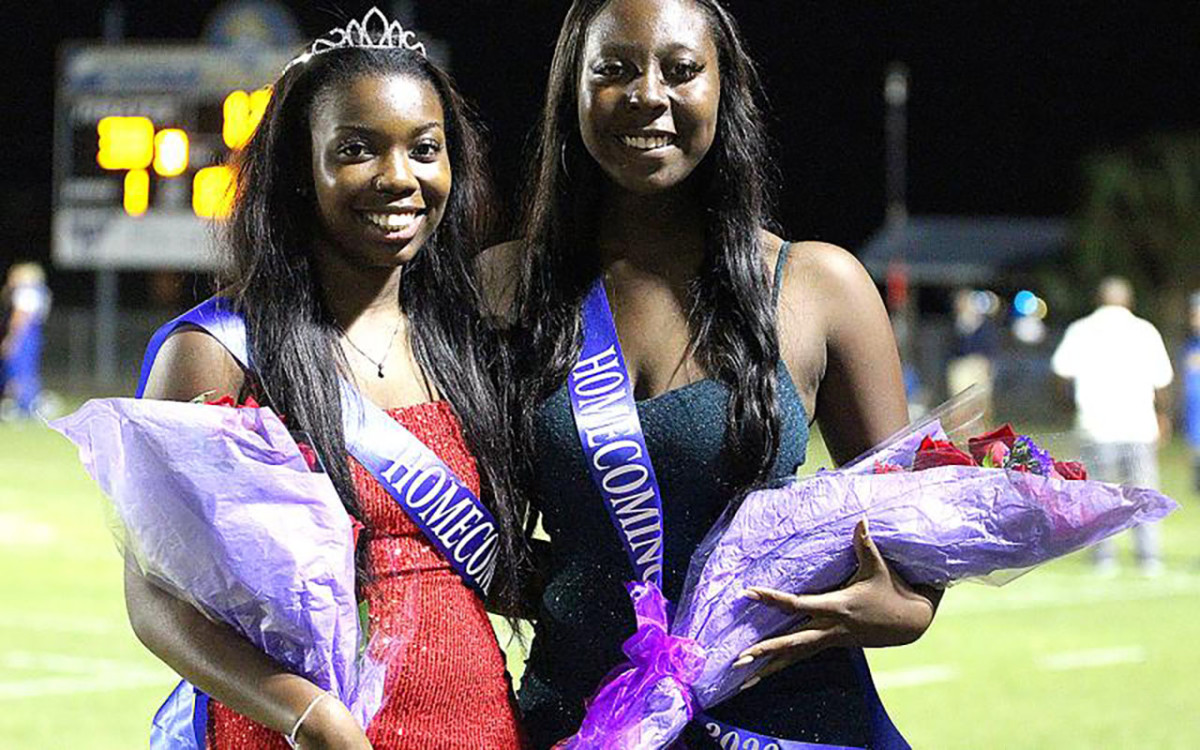 In addition to be an inspirational leader on the Fernandina Beach girls basketball team, Navaeh Smith (right) was honored as her school's Homecoming Queen back in November.