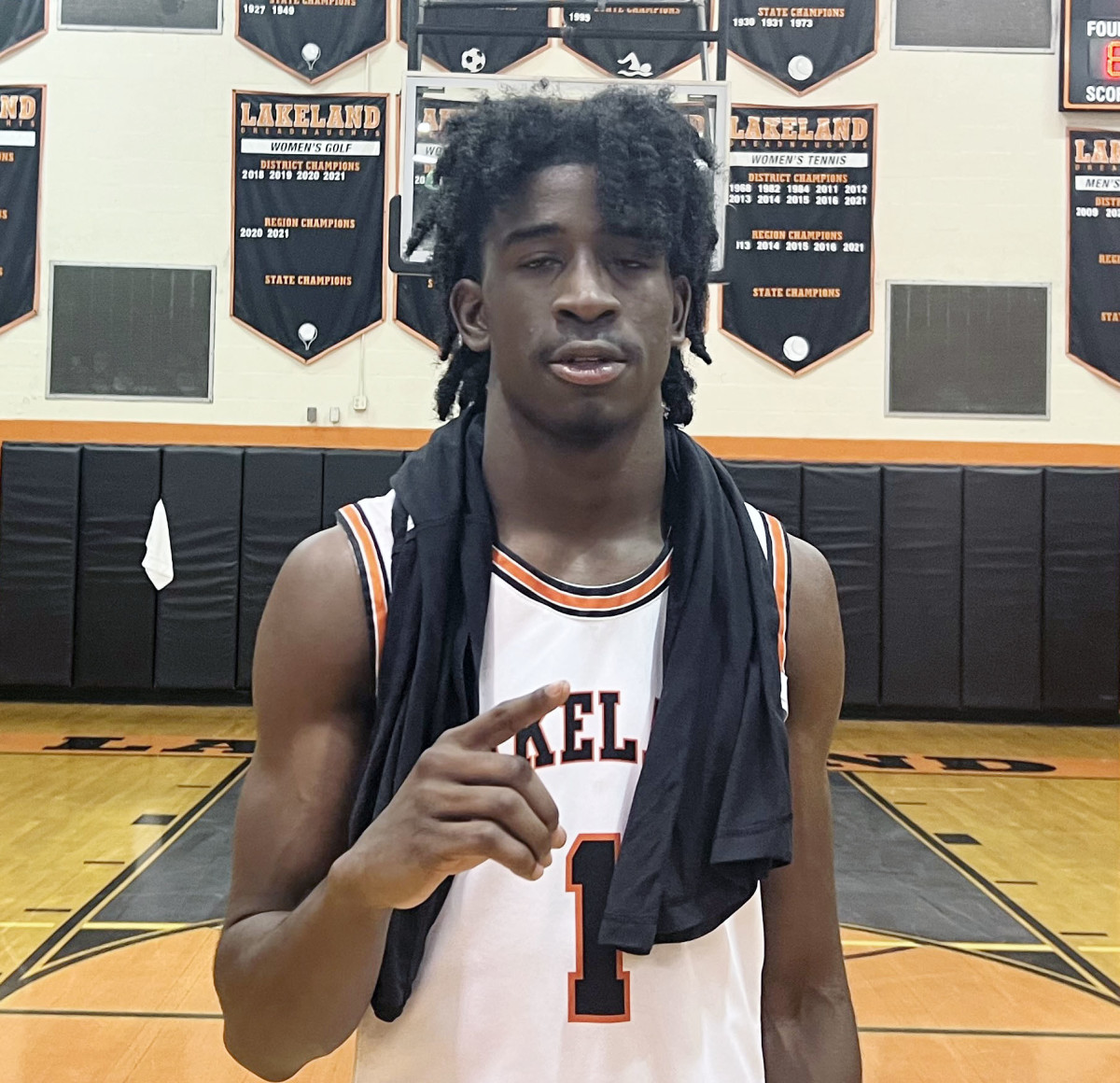 Dairden Zipperer was a major part of Lakeland's defensive effort in its win over Oviedo and he shared team-high scoring honors with Derajah Hardy, netting 12 points.