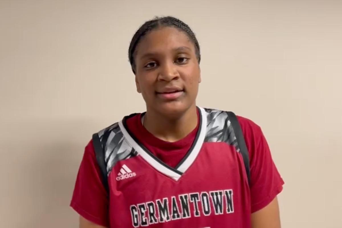 Germantown star forward Madison Booker led the Lady Mavs to a 62-42 win over Center Hill in the quarterfinals of the MHSAA Class 6A State Playoffs on Saturday, Feb. 24, 2023.