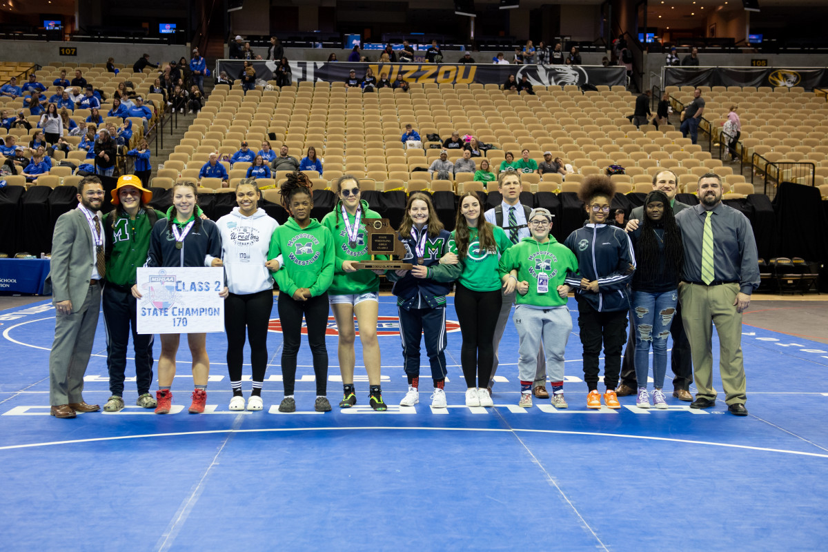 Marquette took second at the Missouri Class 2 girls wrestling championships 