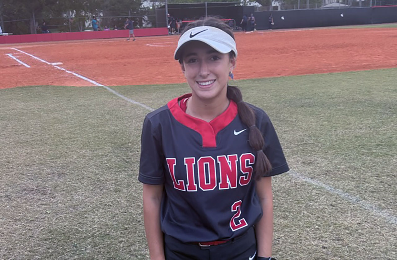 Sophomore Dianna Montidoro had three hits, including a home run, but it was her RBI single in a six-run fourth helped the Lions pull away for a run-rule victory.