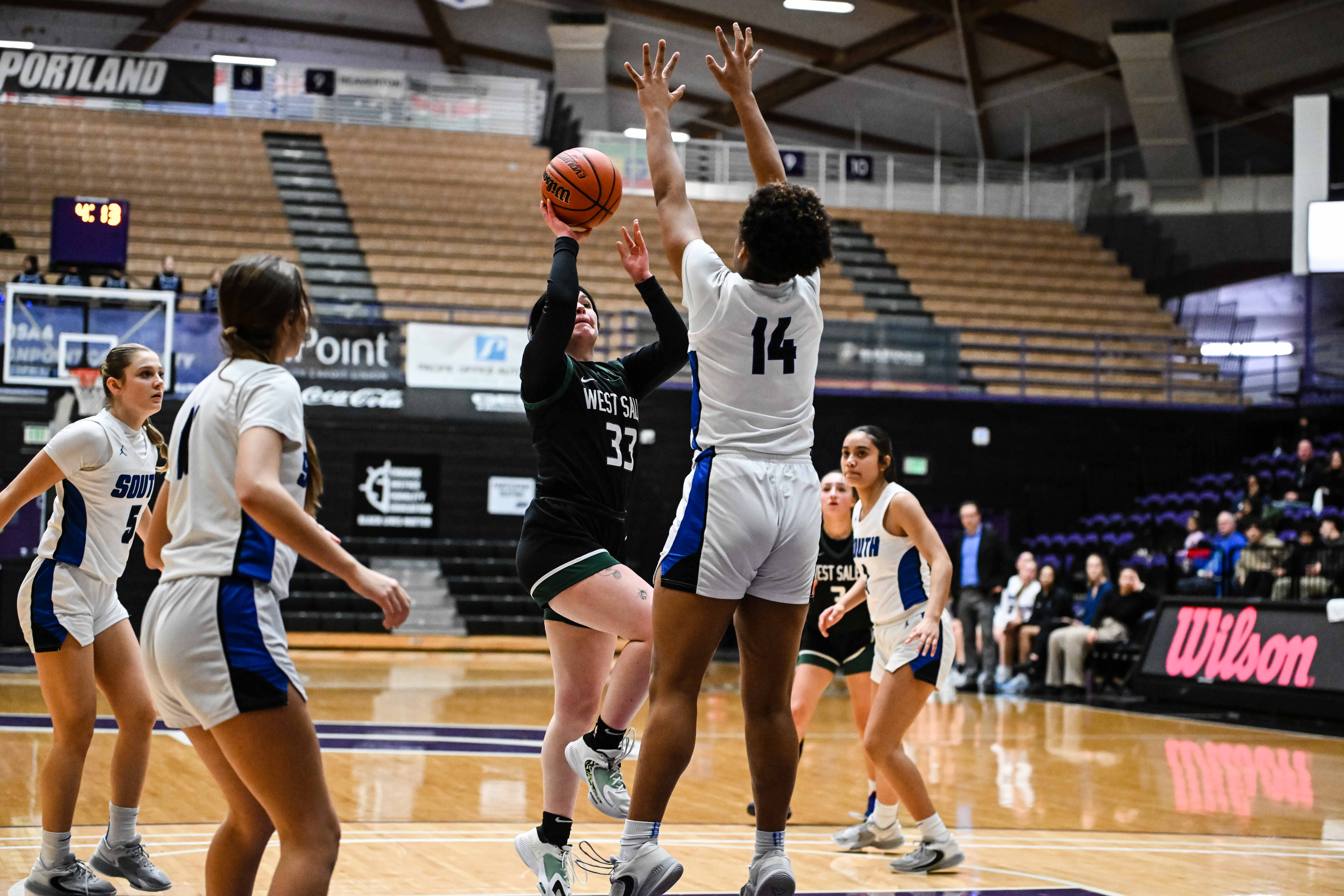 South Medford West Salem 6A Oregon girls basketball quarterfinal Naji Saker -65