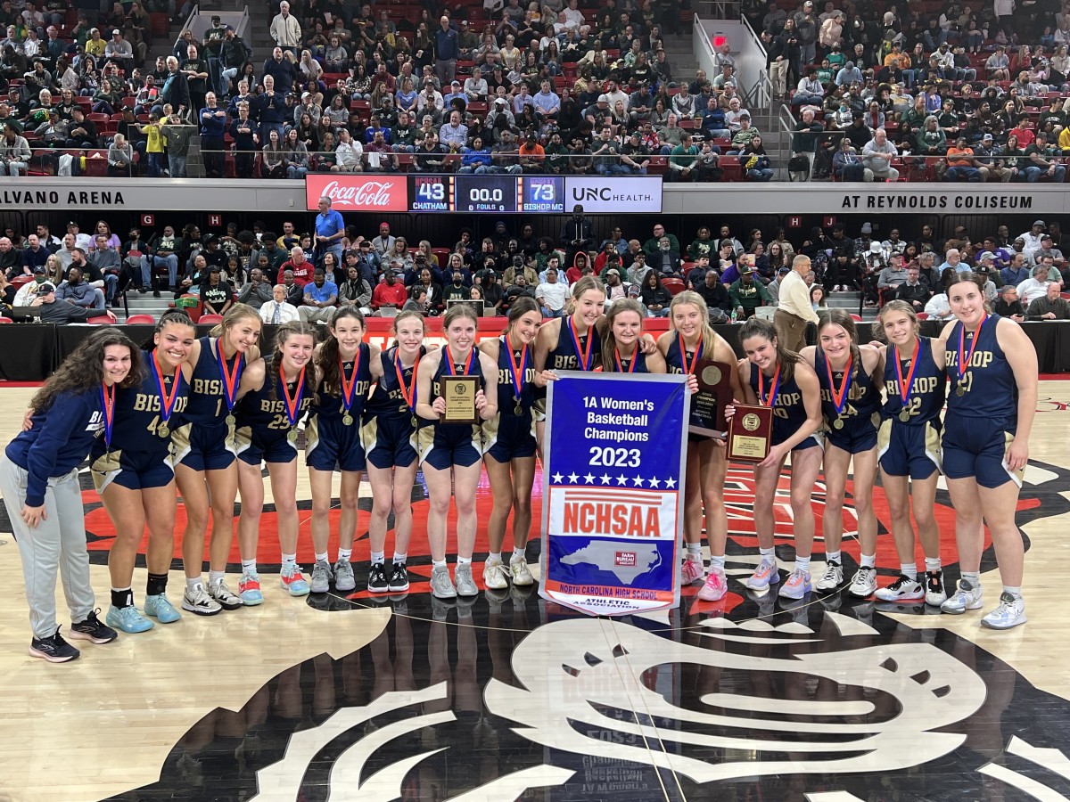 The Bishop McGuinness girls won their second straight NCHSAA 1-A state title in 2023.