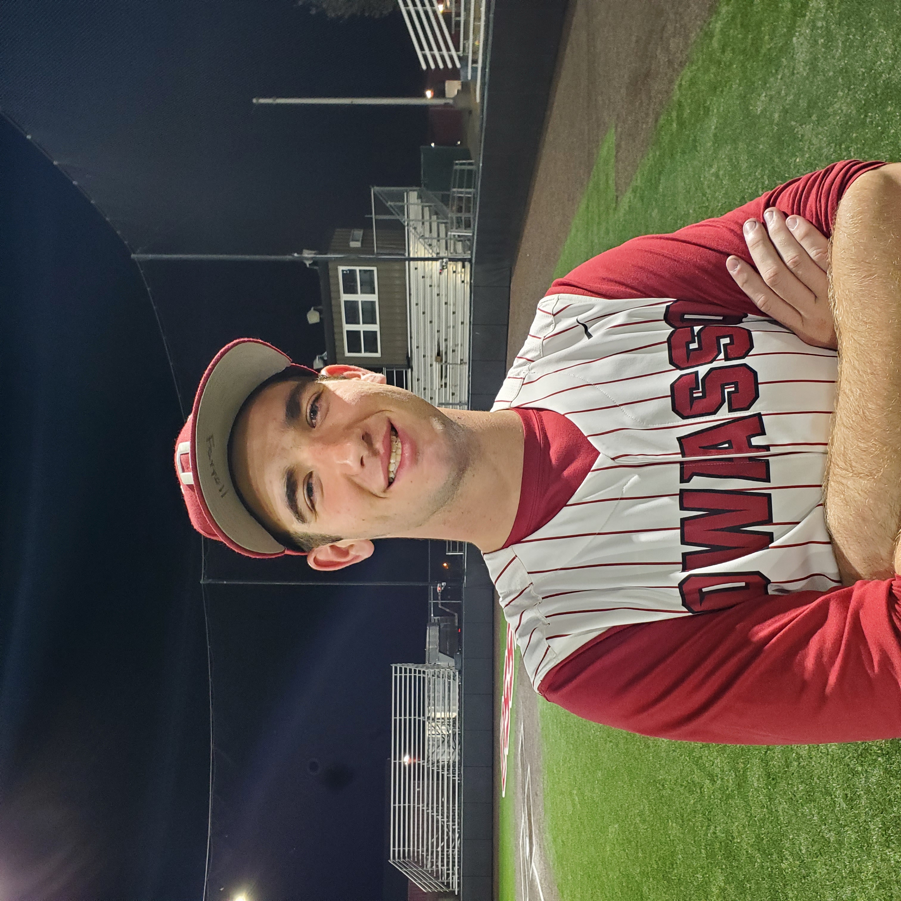 Owasso pitcher Jackson Farrell threw a one-hitter, allowed two unearned runs, and delivered 10 strikeouts Monday night against Putnam City North.