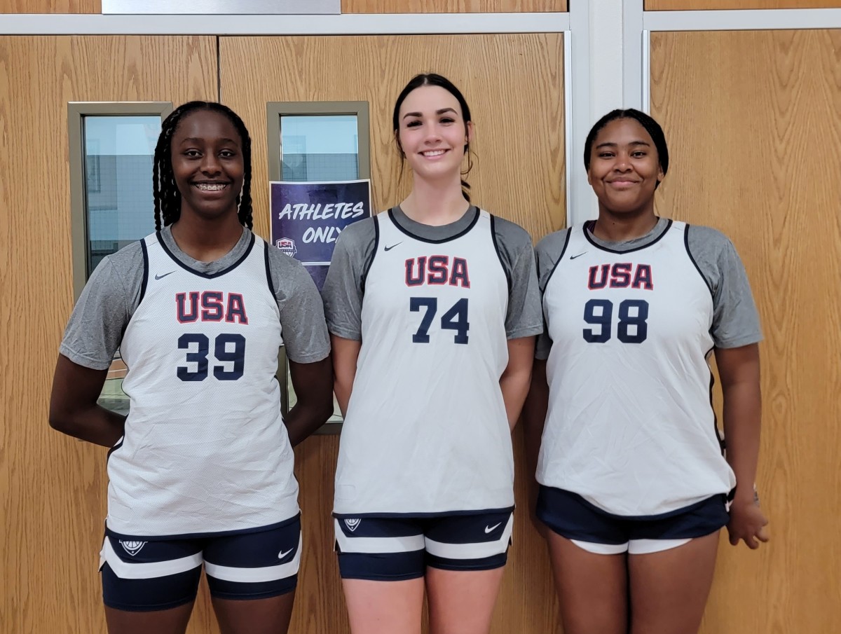 From left, Joyce Edwards, Blanca Thomas and Sarah Strong competed together at a Team USA camp last year.