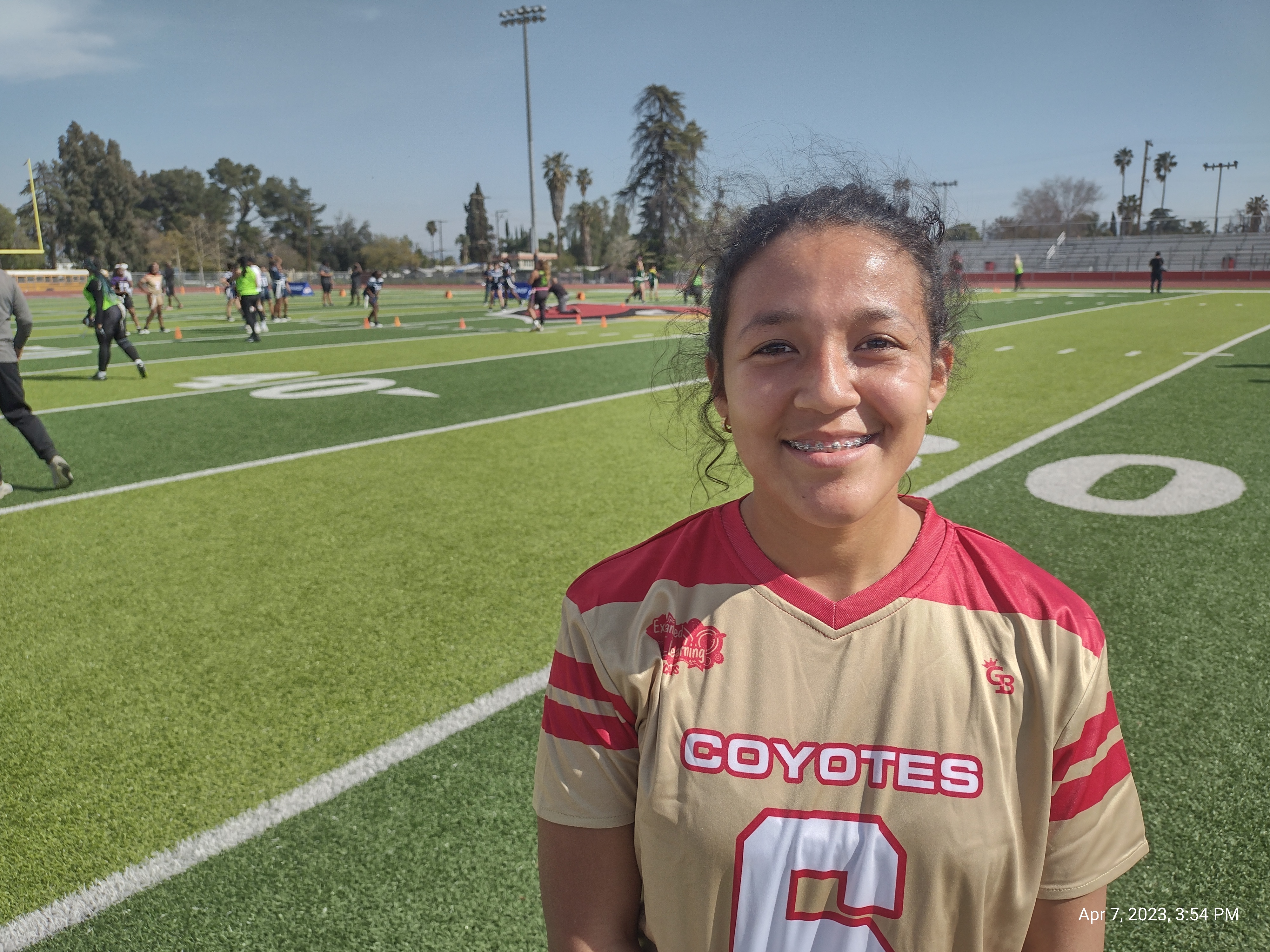 Woodland High School hosts first-ever girls flag football game