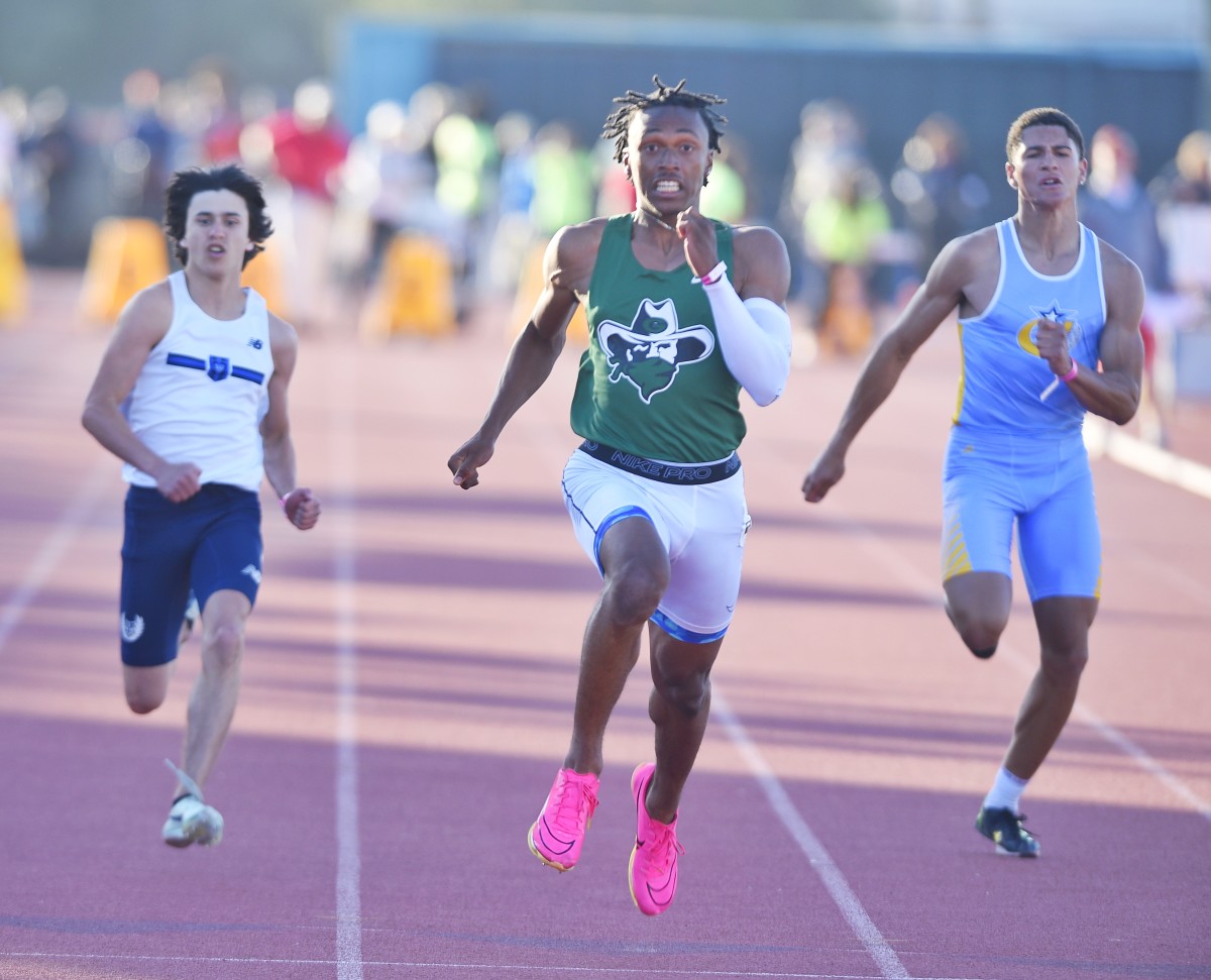Robert Stitts (middle) at the North Coast Section Meet of Champions. Photo: Eric Taylor