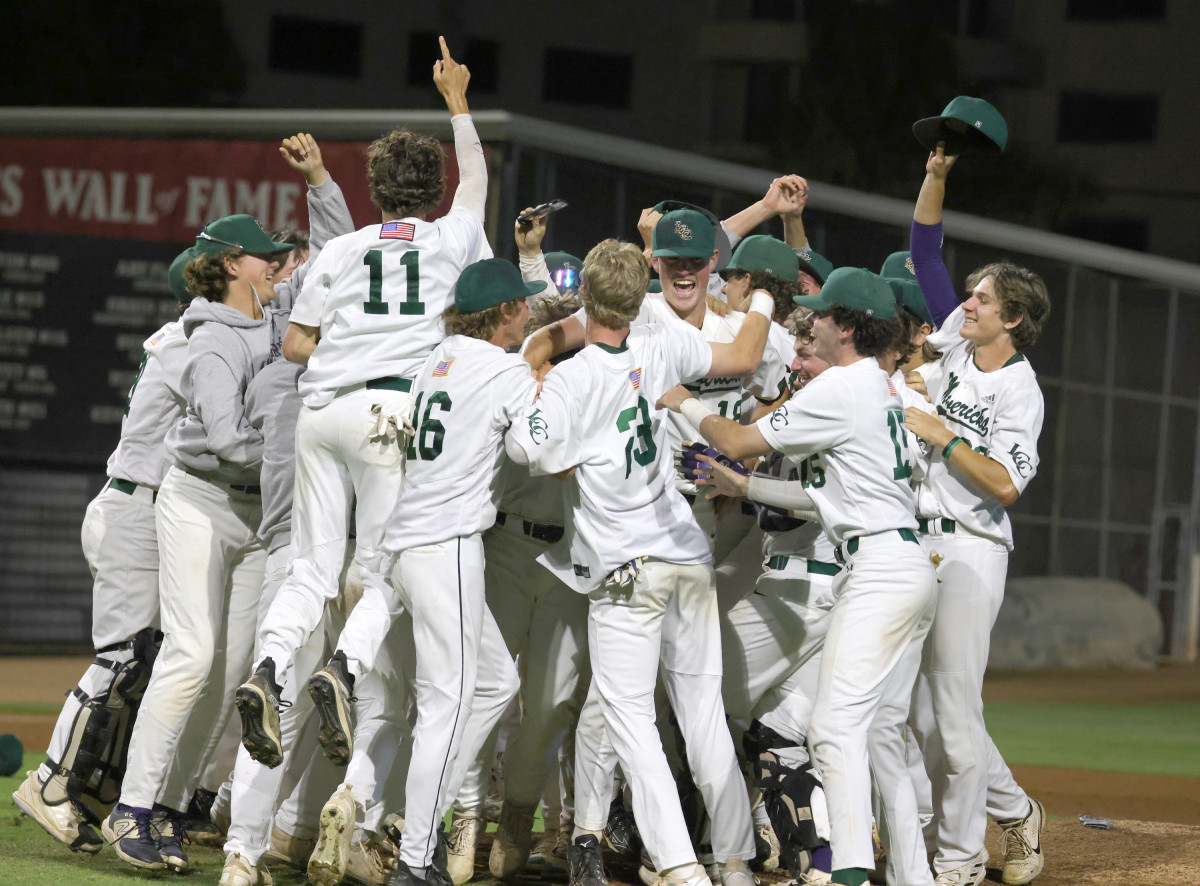 La Costa Canyon, the second seed in Division 1, celebrates San Diego Section championship on Friday.