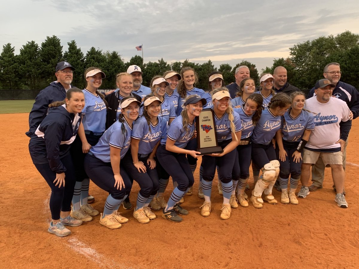 Aynor shows off its 3-A SCHSL softball state championship trophy