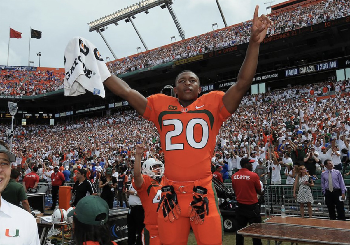 Ray Lewis III began his college football career at the University of Miami, where his NFL Hall of Fame father once starred.