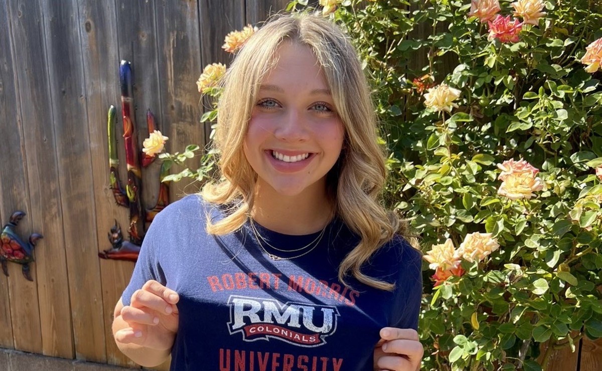 Kailani Tatro shortly after she committed to Robert Morris University in Pittsburgh. Photo: Courtesy of Tatro family. 