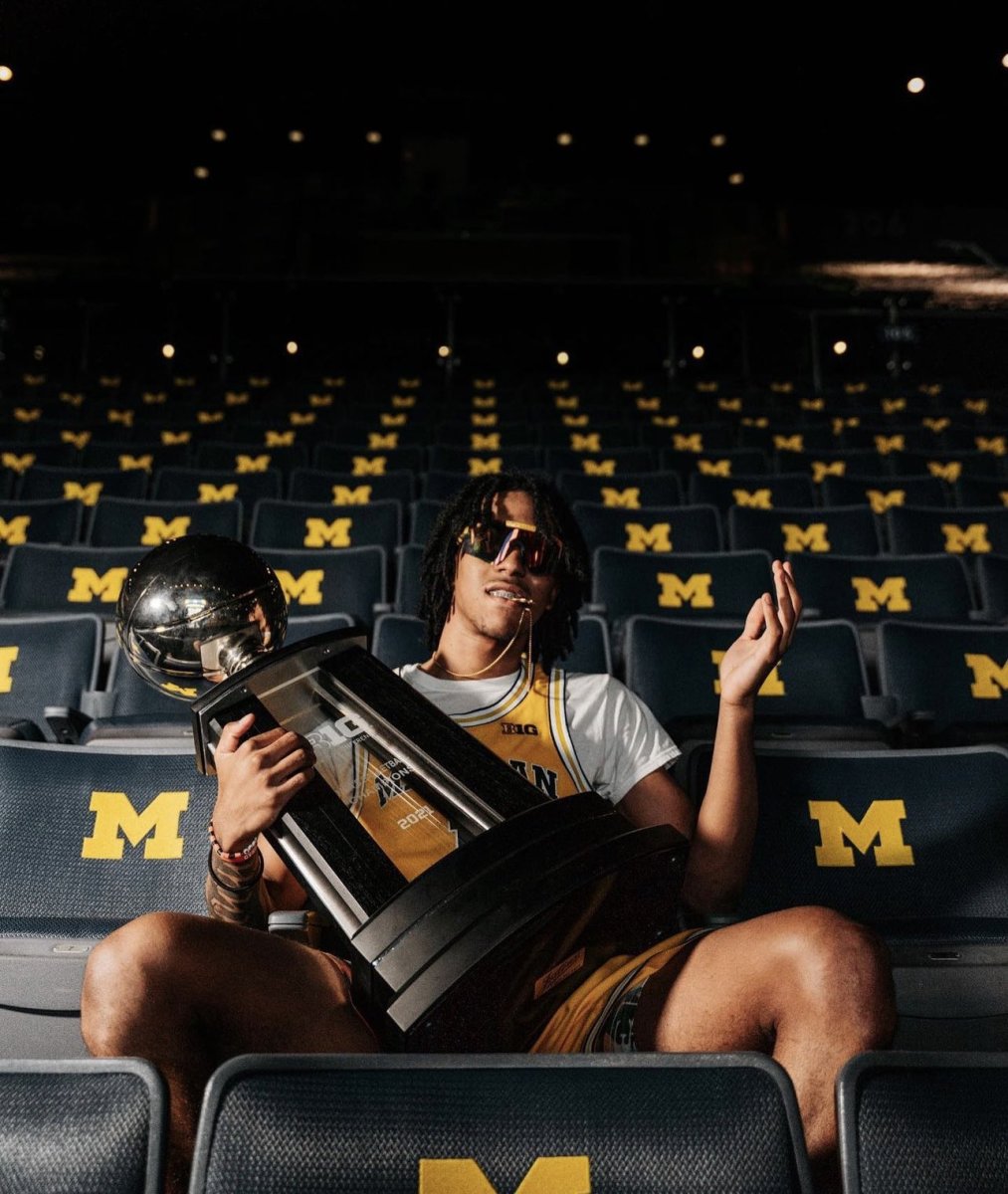 Boogie Fland on his official visit to Michigan 