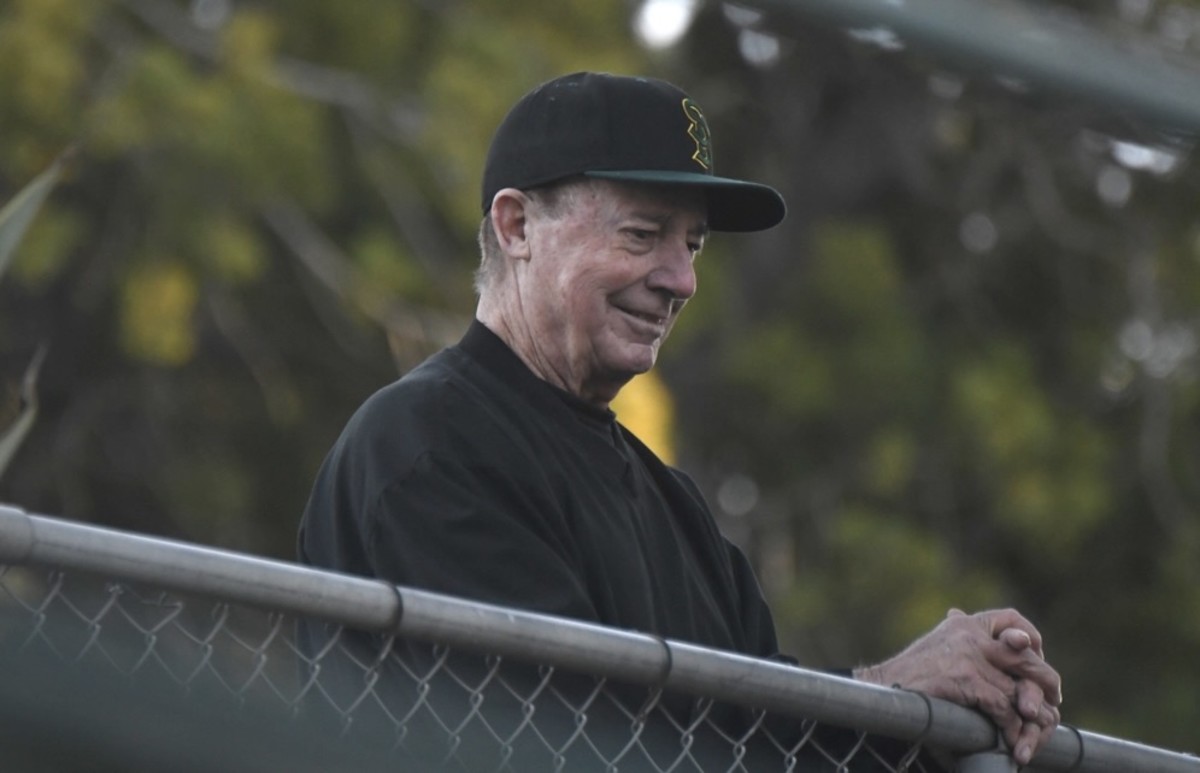 Fred Warrecker watching down at a SBHS Dons game in 2019. Photo: Paul Wellman/SB Independent
