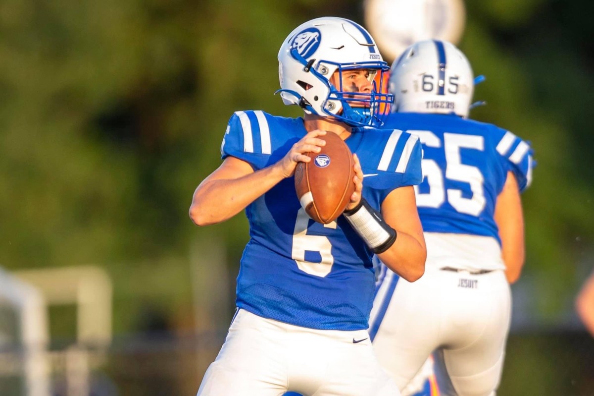 Jesuit's Luke Knight returns to take another run at a state championship after throwing for more than 2,500 yards and 30 touchdowns last fall. Photo by Alex Walworth