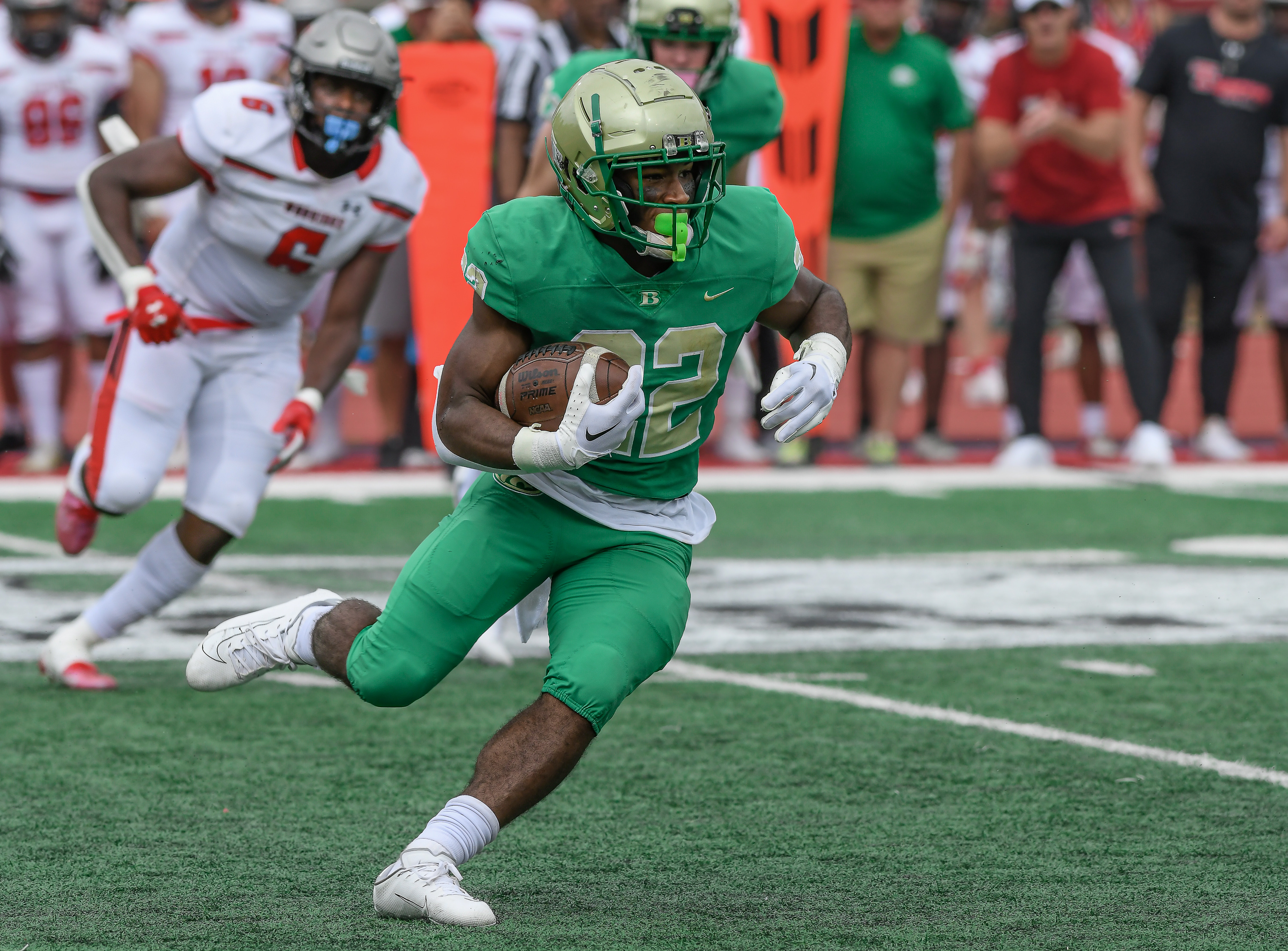 Buford's Justice Haynes, a 4-Star Alabama commit, overcame a slow start to rush for 96 yards and two scores. He also returned a kickoff for a touchdown.