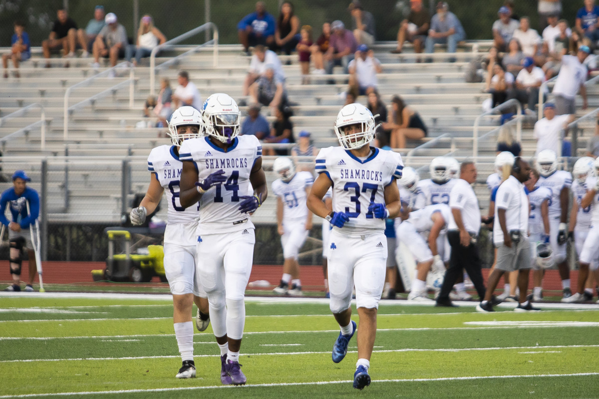 Brayden Courser (37) of Detroit Catholic Central. Photo by Katy Kildee