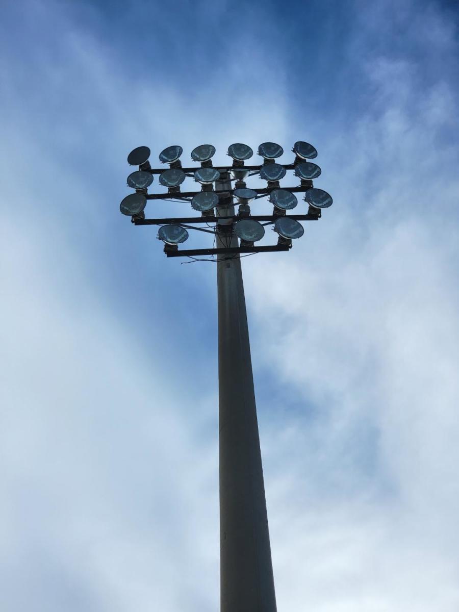 The stadium lights at DeSoto County High School had to be replaced 