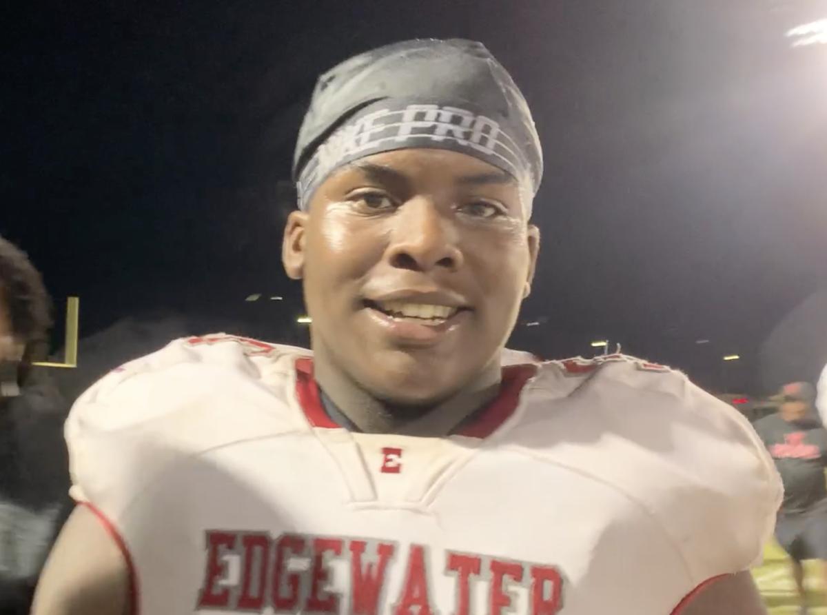 Josh Alexander is a "high motor" defensive tackle. He had six tackles, including five for loss, in Edgewater's 14-8 win over Wekiva, Monday night.