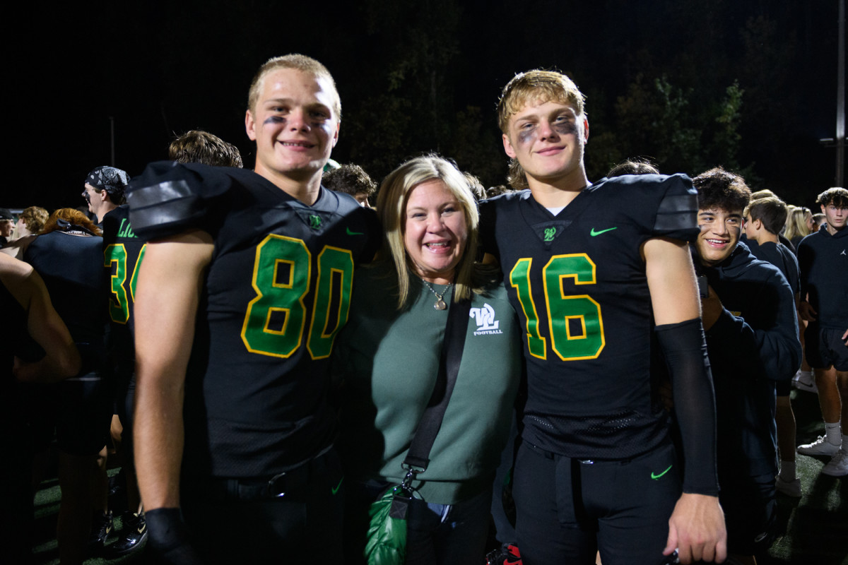 Gus (left) and Wiley Donnerberg with their mother (photo by Ken Waz) 