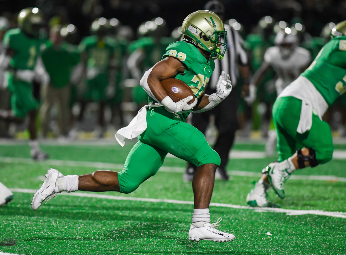 Justice Haynes broke loose for a 56-yard touchdown run in the third quarter that gave Buford a commanding 32-14 lead. Mill Creek would rally to within in five, but Haynes' second TD run of the night, from 16-yards, iced the victory for the Wolves.