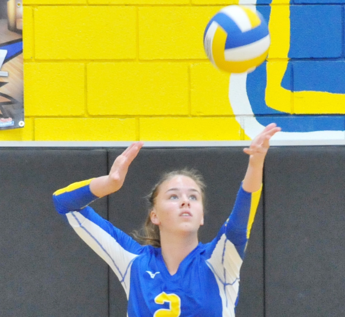 North Myrtle Beach's Olivia Borgman serves in her team's victory over James Island.