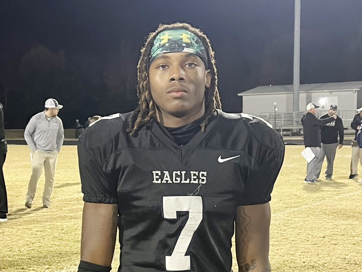 Que'Sean Brown scored a pair of touchdowns in the second quarter to help East Forsyth pull away from rival West Forsyth in a 53-7 rout, Friday. The win completed an undefeated regular season, clinched a conference title and a home playoff game.