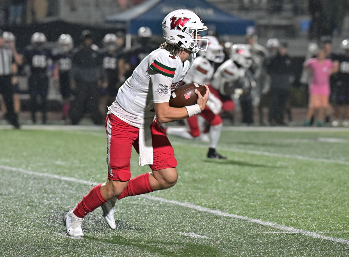 Woodlands QB Mabrey Mettauer, a Wisconsin commit, finished his third consecutive high school season with more than 2,300 passing yards, more than 25 TDs and this time did it with just one interception on the season.