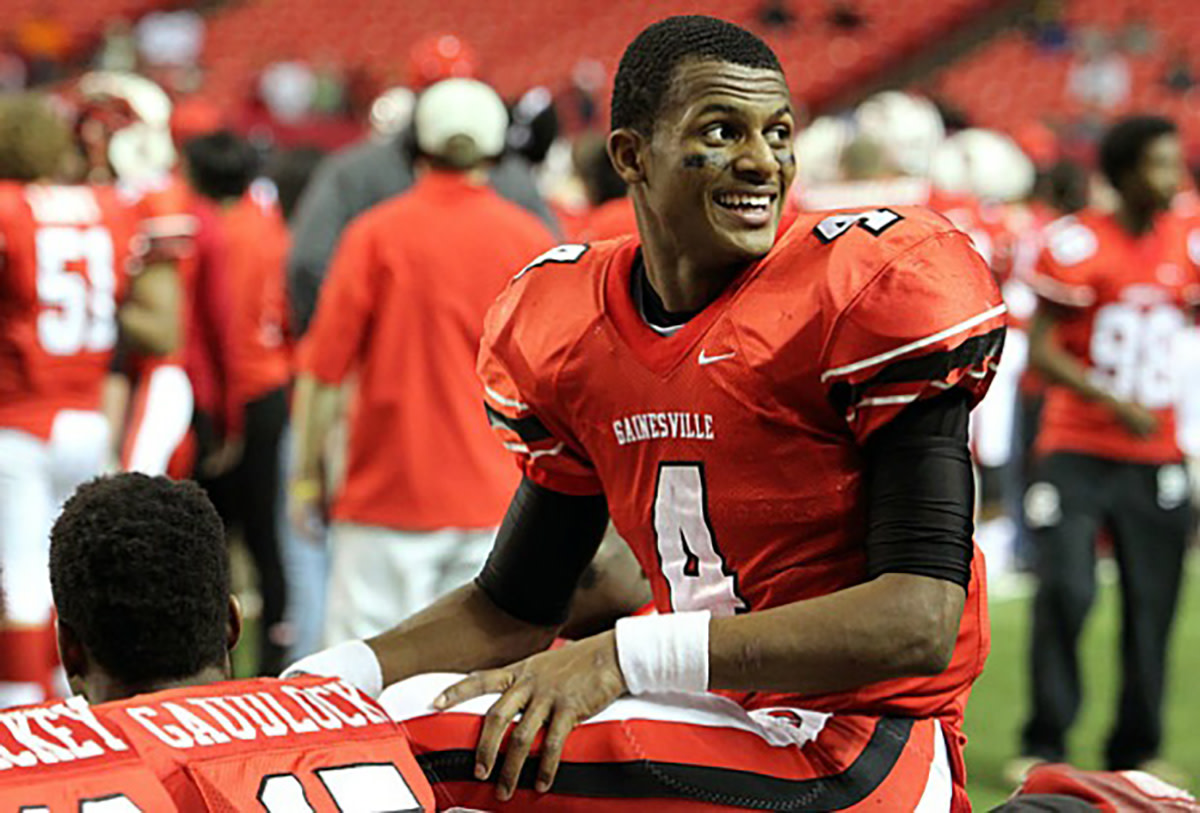 Future Clemson and NFL star quarterback Deshaun Watson led the 2012 Gainesville team to Georgia Class 5A state championship. Several of Watson's teammates gathered for a reunion this week, serving as motivation to the current Red Elephants squad, which is striving for an undefeated regular season and a state championship of its own.