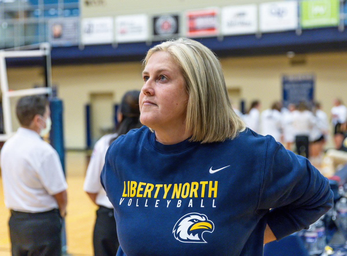 Liberty North vs St. Teresa's Academy Missouri girls volleyball October 29 2022 David Smith 7862