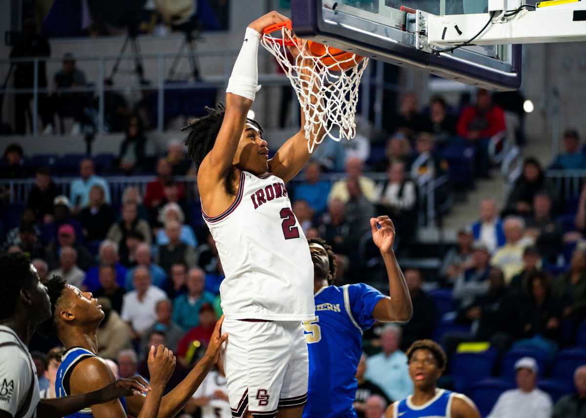 Don Bosco Prep senior Dylan Harper throws down a dunk during a win over McEachern (Georgia) at the City of Palms Classic on Dec. 19, 2023.